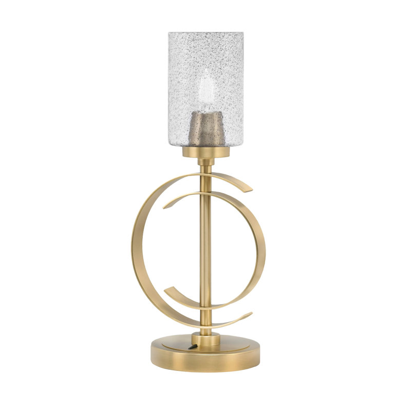 Lampe de table Armida, Laiton, Noir / transparent