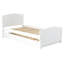 Lit de jour blanc avec couchette et lattes - Structure en pin