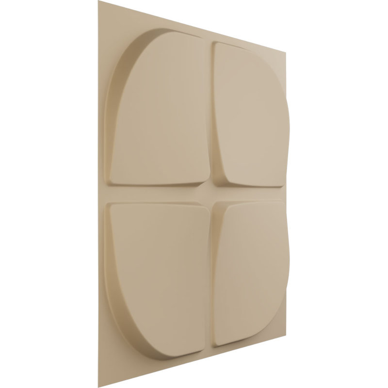 Panneau mural décoratif 3D Edmund EnduraWall, Beige fumé satiné UltraCover
