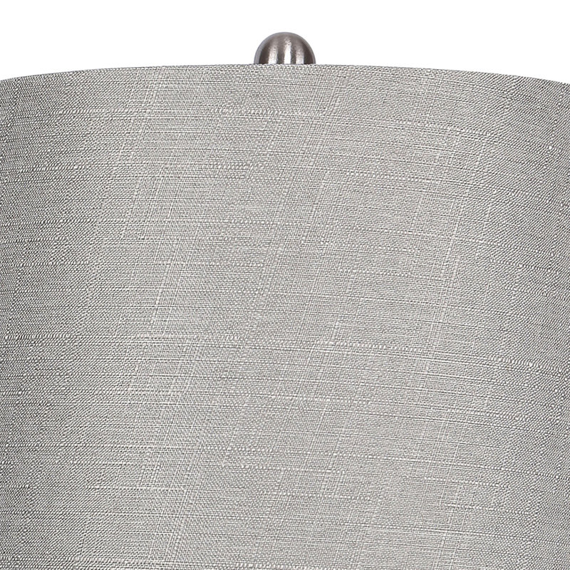Lampe de table contemporaine en métal, Argent argent, Gris clair