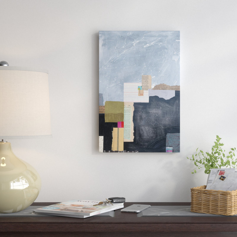 «Block Abstract I», impression sur toile, H 12 po x l 8 po x P 0,75 po, Toile tendue, Pas de tapis