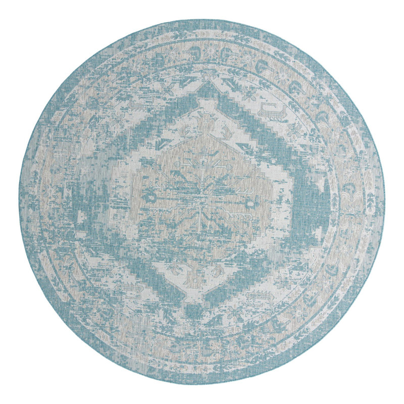 Oriental Indoor / Outdoor Rug, Round 10'