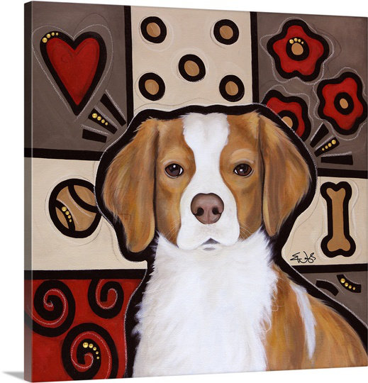 «Brittany Pop Art» par Diethild, reproduction d'art sur toile, H 30 po x l 30 po x P 1,25 po