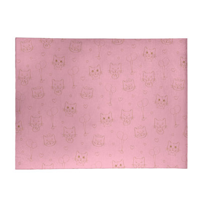 Tapis zone rose fait main