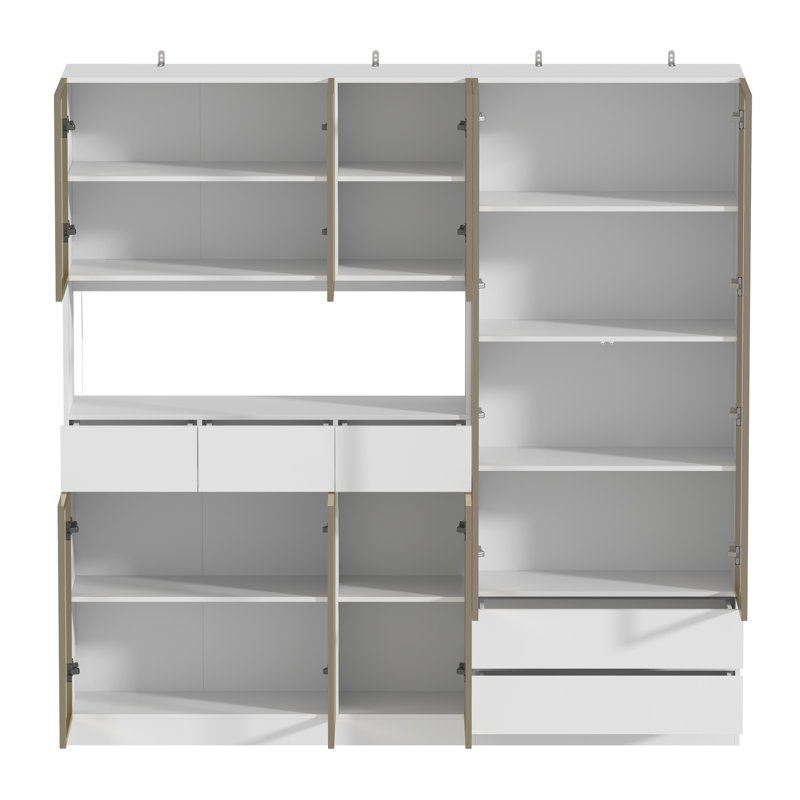 Chioke 78.7'' Lighted China Cabinet, White