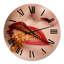 Gros plan sur les lèvres avec maquillage rouge et or - horloge murale moderne-60281817