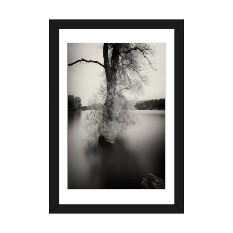 Surfactant - reproduction de photo sur toile, H 24 po x l 16 po x P 1 po, Papier beaux-arts encadré noir, Blanc