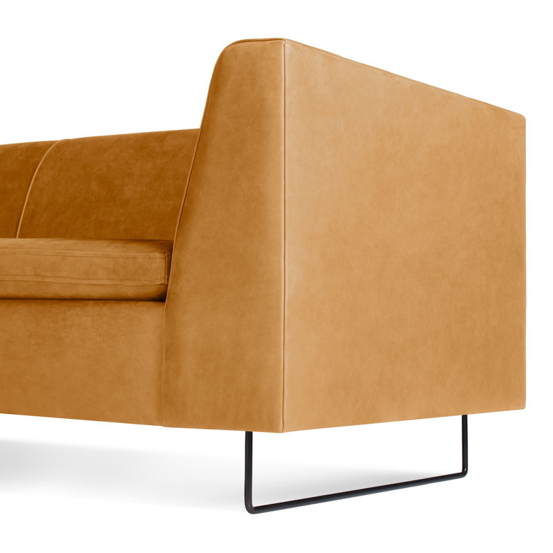 Bonnie Sofa, Camel Genuine Leather, 29" H x 72" W x 33" D