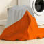 Jeté en molleton orange ultra doux en flanelle, imprimé désert du désert de sable du sud-131467054