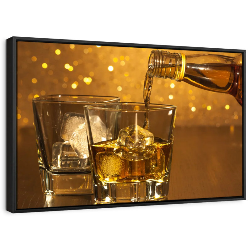 " Pouring Whiskey Canvas Print ", 9" H x 13" W