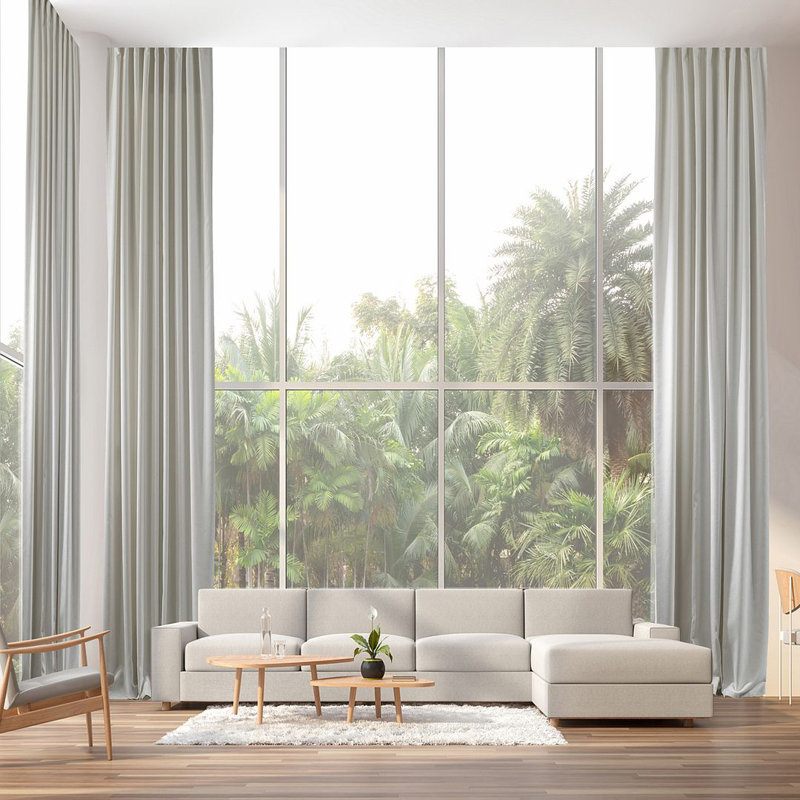 Room Darkening Single Curtain Panel, 260cm Width x 175cm Drop, Ecru