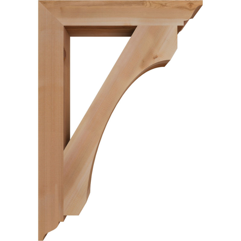 Support en bois rustique traditionnel BKTLEC01, Cèdre rouge de l'Ouest (lisse), H 38 po x l 3,5 po x P 26 po
