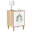 36cm W Engineered Wood Bedside Table