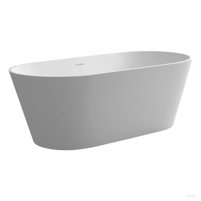 67" Premium Solid Surface Deep Soaking Bathtub