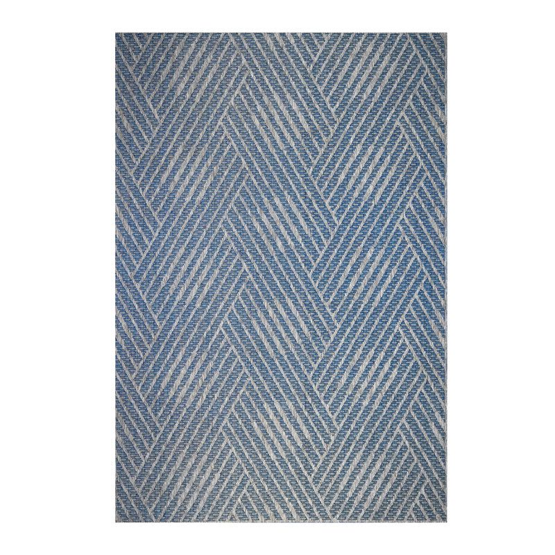 Jiovanni Contemporary Geometric High-Low Performance Indoor/Outdoor Area Rug, Rectangle 2' x 3'