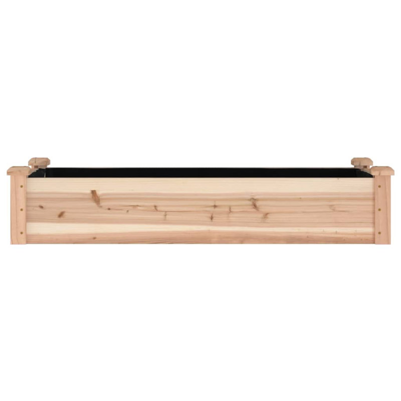 Averion Wood Raised Garden Bed, Natural Pine, 25cm H x 120cm W x 45cm D