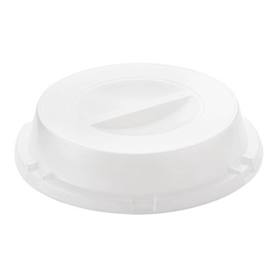9" Clear Round Plate Disposable HIPS Dome Short Lids - 500 Lids