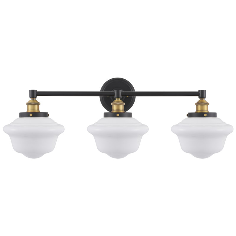 Sille 3 - Light Dimmable Vanity Light, Antique Brass, Milk, No