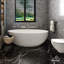 Monaco 67 inch White Big Freestanding Stone Solid Surface Bathtub