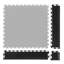 Ensemble de bords de transition pour planchers de garage pour hommes, bords et coins, bordure de garage modulaire robuste en PVC antidérapant, compatible uniquement avec les tapis à 4 côtés, noir