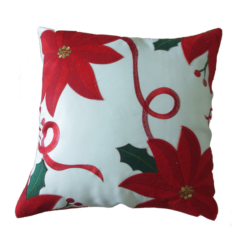 Coussin décoratif de noël décoratif à fleurs