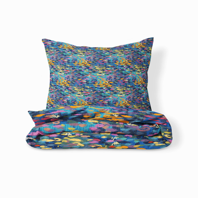 Ensemble de housse de couette et insert 5 pièces en microfibre multicolore, Housse de couette simple + 4 pièces supplémentai