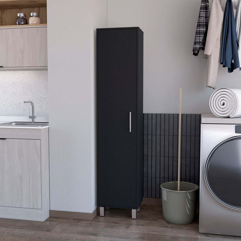 1-Door Cabinet With 3 Broom Hangers