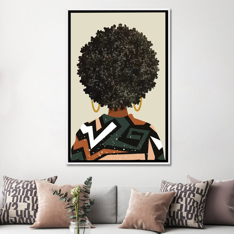 «Black Art Matter», reproduction d'impression, Toile blanche encadrée, Pas de tapis, H 40 po x l 26 po x P 1,5 po