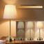 Lampe de table sans fil rétro avec 3 températures de couleur - Lampe de chevet dorée rechargeable, base en laiton et abat-jour en lin pour chambre à coucher, salon