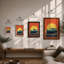 Cruising Into Sunset Retro - Framed Print-2021097864-2021097865