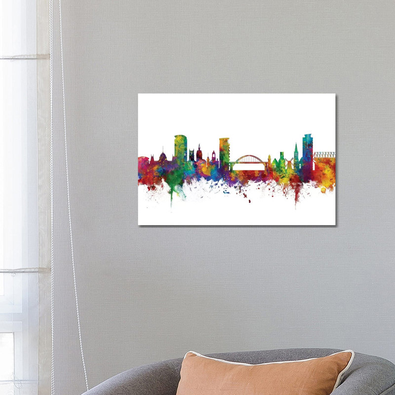 Sunderland, England Skyline by Michael Tompsett - Wrapped Canvas Gallery-Wrapped Canvas Giclée
