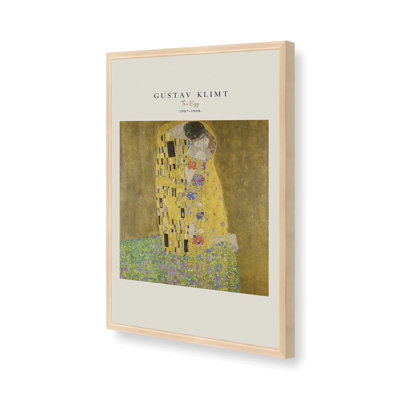 «The Kiss» par Klimt v2, reproduction encadrée