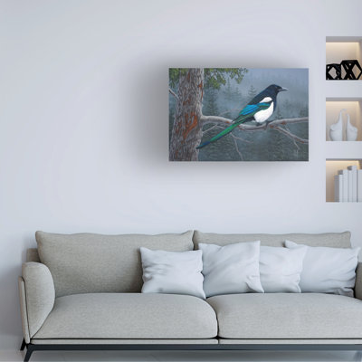 Jeff Hoff Misty Forest Magpie Canvas Art