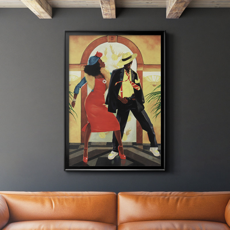 «Night Out I», toile encadrée de qualité supérieure - prête à être accrochée, Noir, H 30,5 po x l 22,5 po x P 1 po
