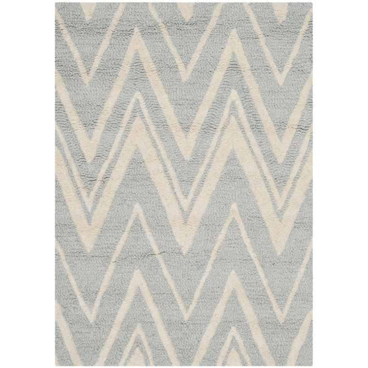 Sanyla Hand Tufted Wool Chevron Rug