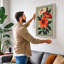 Orange Blooms Study Botanical - Wrapped Canvas-1151037508-1151037535
