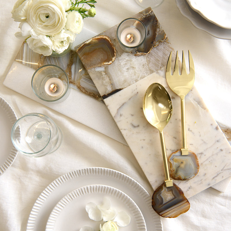 Dizon Marble Tray, Gray