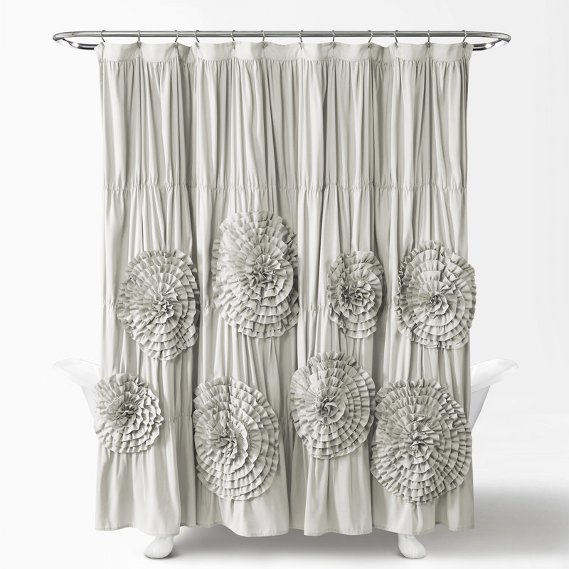 Noren Polyester Shower Curtain, Light Grey