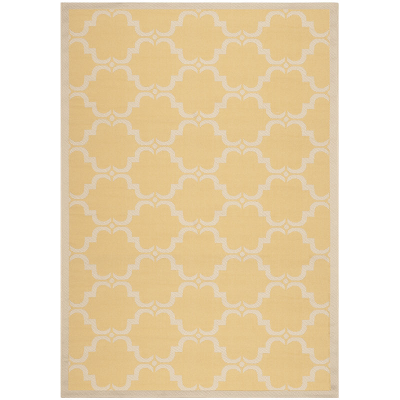 Kelley Hooked Indoor/Outdoor Rug, Rectangle 160 x 231 cm,  Beige / Yellow