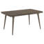 Table de salle à manger Nolan, bois franc brun foncé, plateau rectangulaire de 59 po