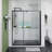 60" x 70" Pivot Shower Door with Stainless Steel Handle-116391380