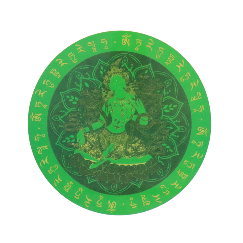 Ensemble de 2 décorations murales vert Feng Shui Tara