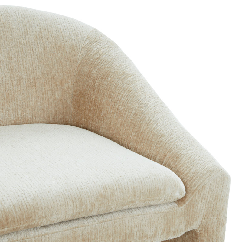 Tabouret de bar et de comptoir en chenille Kagan, Tabouret de bar (siège d'une hauteur de 30,7 po), Taupe