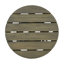Table d'appoint d'extérieur en bois d'acacia pour le patio, table basse ronde pour la cour arrière, pelouse, balcon, finition grise-958619552