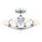 Kerring 32 inch Indoor Ceiling Fan with LED Light Kit - Chrome with Clear blades-57864137