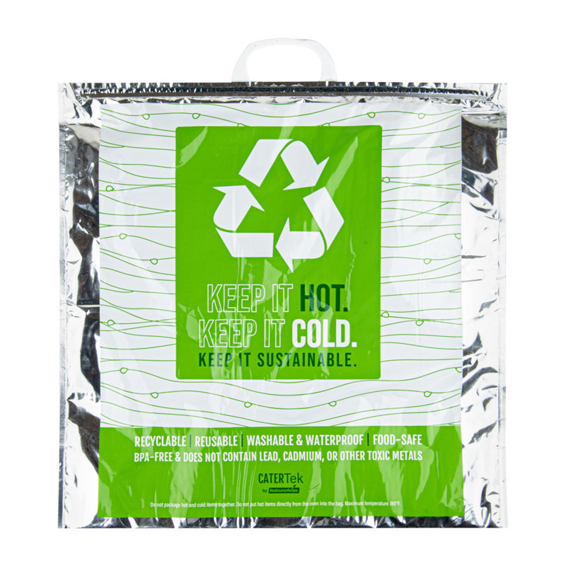 Sac chaud et froid 20,1 po x 7,1 po x 20,1 po, 1 sac isotherme à trois couches de restaurantware-Cater Tek