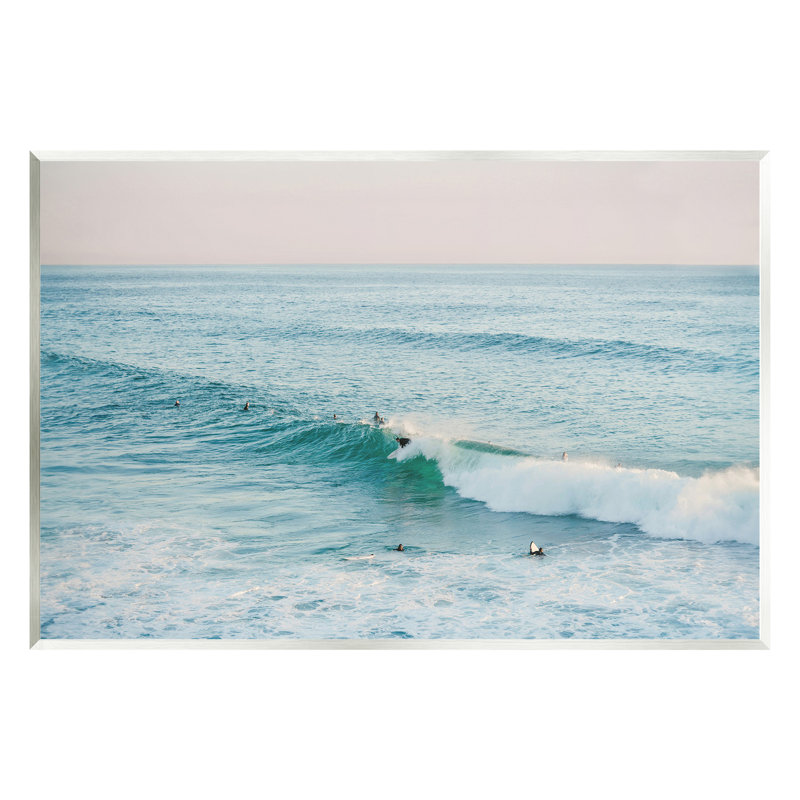 Surfers, chevauchant des vagues sur art mural, par Sissi et Seb, H 13 po x l 19 po