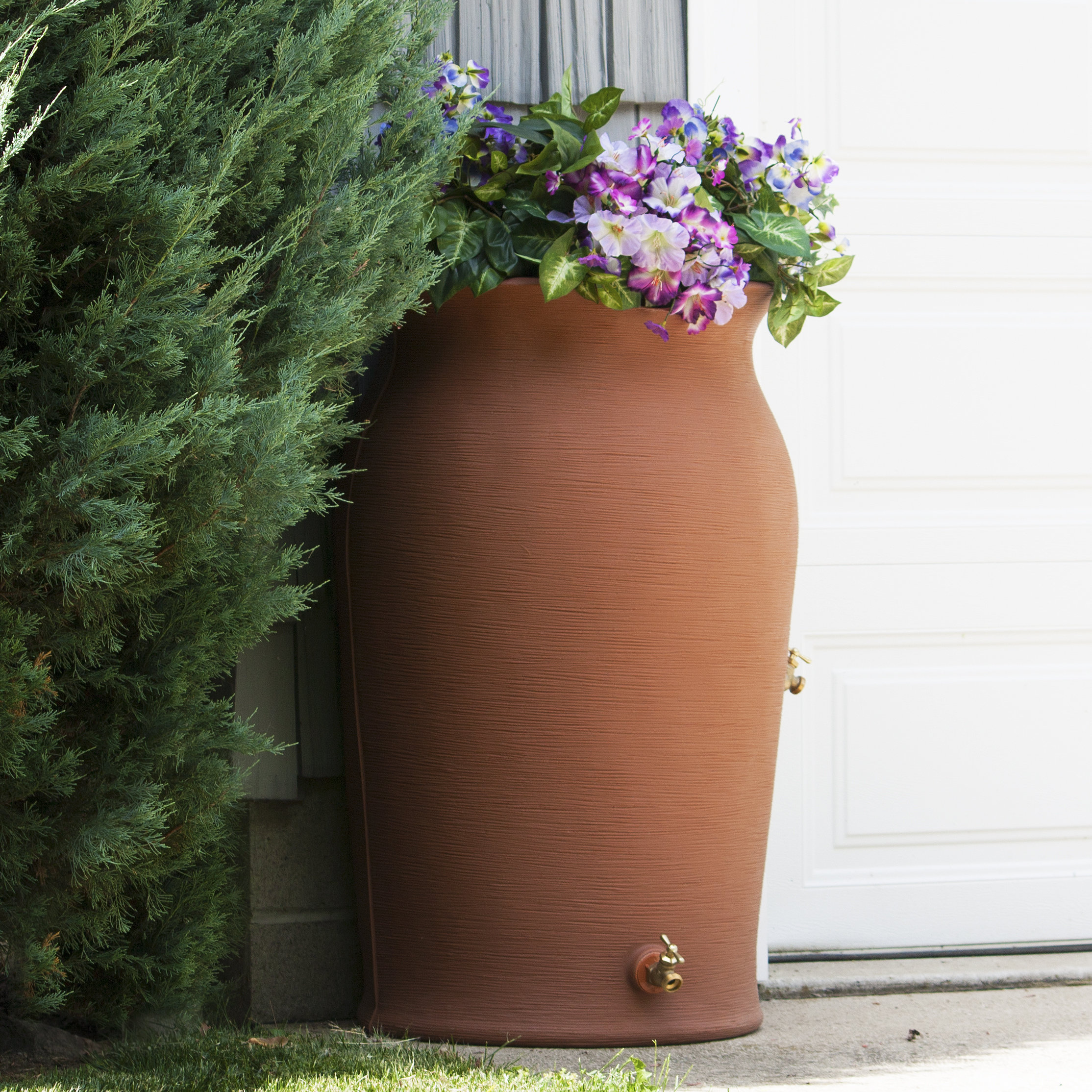 Red Barrel Studio® Askerby Amphora Rain Barrel - Terra Cotta