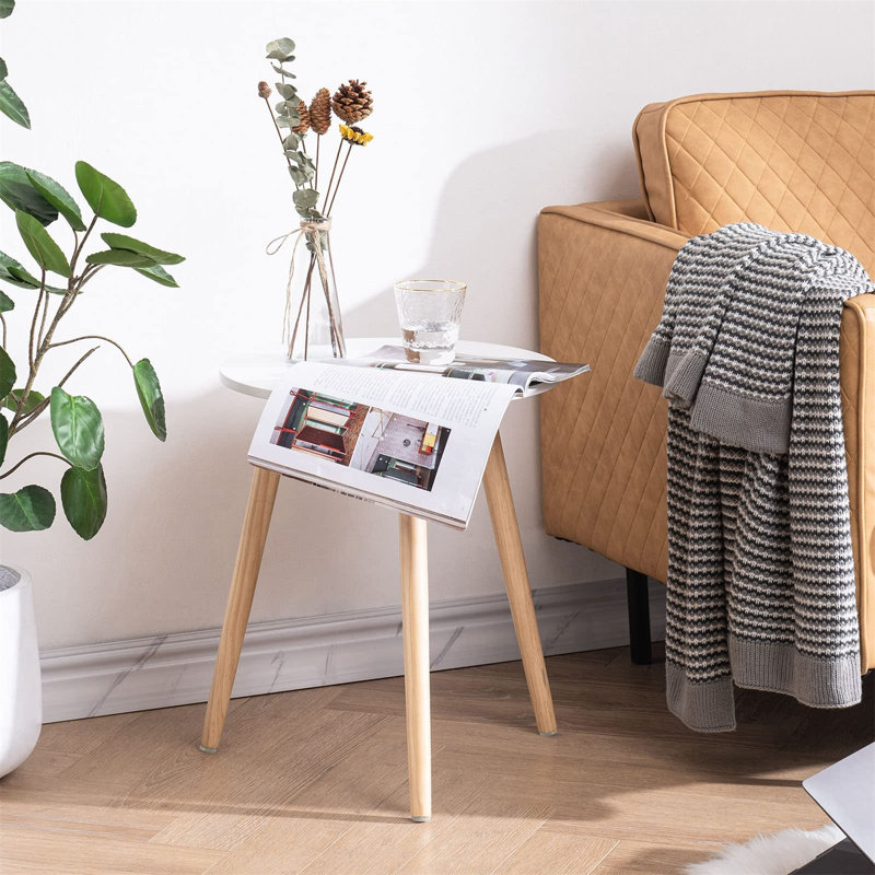 Lanisha End Table Set, White/Natural