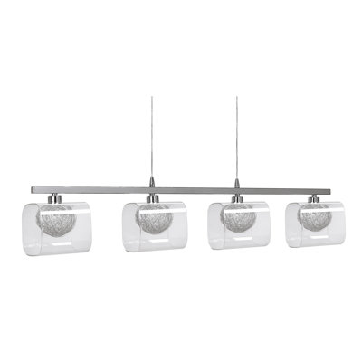 Jannette 4 - Light Chrome Kitchen Island Pendant